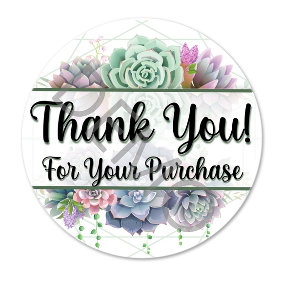 Thank You Sticker Labels - Picture 2 of 3